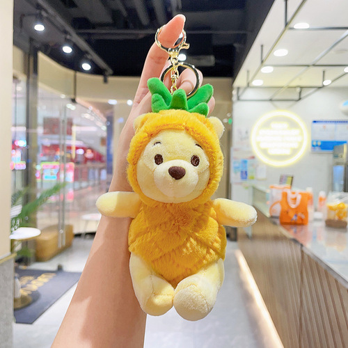 Year of the Rabbit Mascot Pineapple Bear Plush Pendant Doll Doll Wholesale Couple Doll Keychain Plush Toy