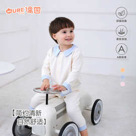 偶园宝宝爬服新生儿秋冬四季款衣服婴儿春秋连体衣爬服柔软舒适