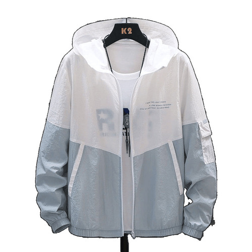 Sunscreen Clothing for Men Summer Jacket UV-Proof Sun Protection for Teenagers and Students Ice Silk Thin Skin-Friendly Clothing Fishing Suit