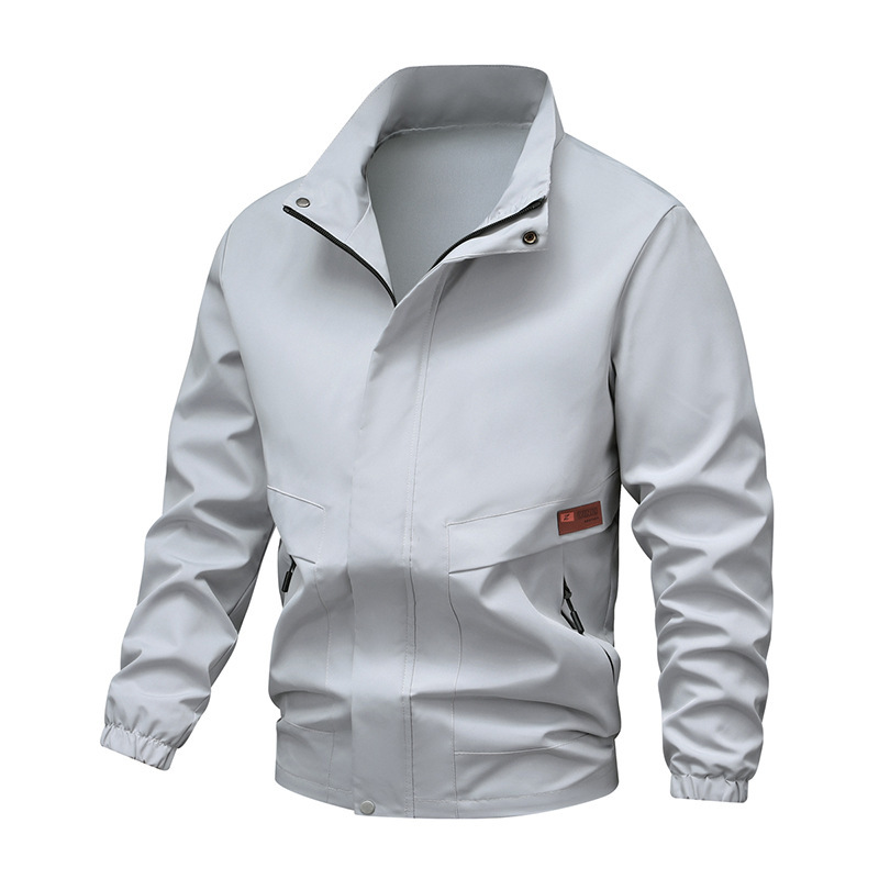 Nueva chaqueta de cuello vertical delgada para hombres, chaqueta caliente, cómoda y elegante, diseño de nicho transfronterizo, venta caliente