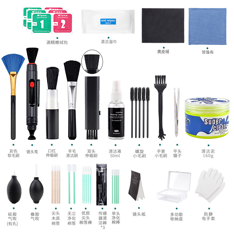 Camera, set, accessories