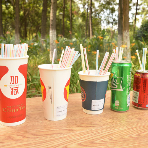 Double children's straws disposable bendable color canned drinks soy milk cola children's plastic straws wholesale
