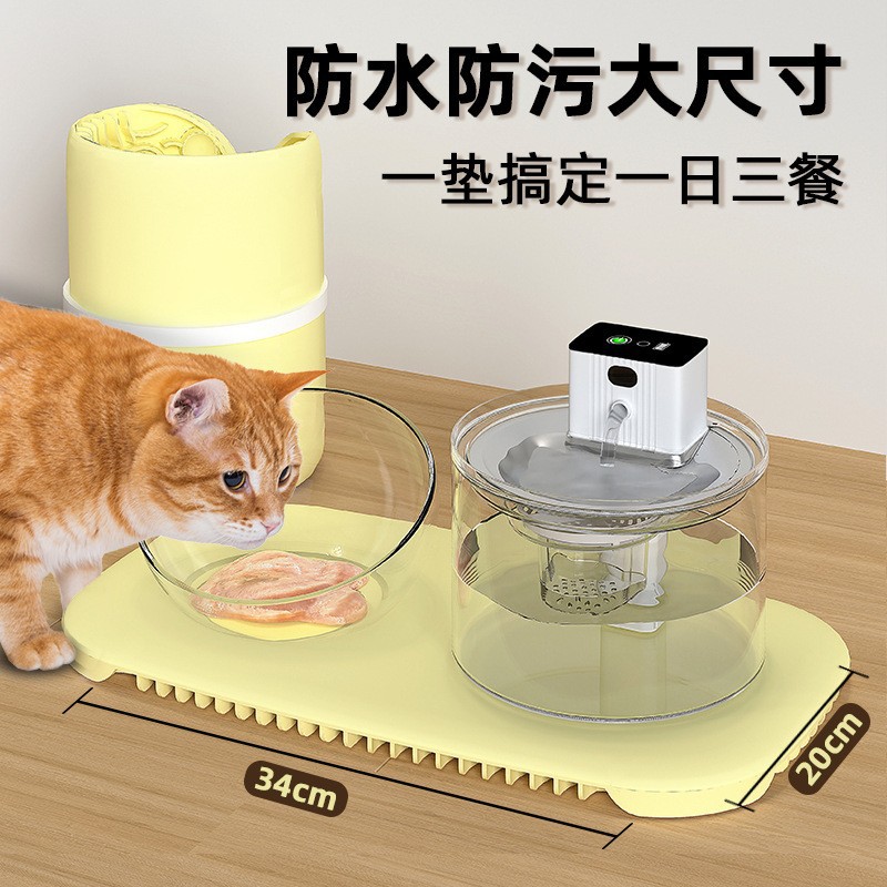 Nuevo producto gatos agua potable temperatura constante 30 grados silicona calentamiento de gatos alimento agua potable componente de temperatura constante inteligente control de temperatura