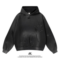 ハイストリート KANYE カニエ スプラッシュ インク ウォッシュ デストラクティブ パーカー INS グラデーション デザイン クール スウェットシャツ 男女兼用
