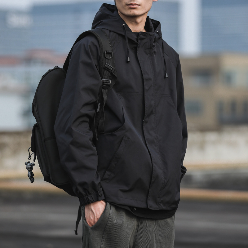 가을과 겨울 기능성 코트 야외 느슨한 올 매치 재킷 남자 일본 스타일 트렌디 후드 카디건 아메리칸 스타일 러쉬 탑