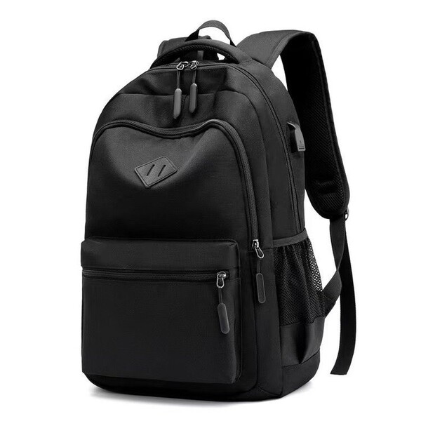capacious solid color backpack