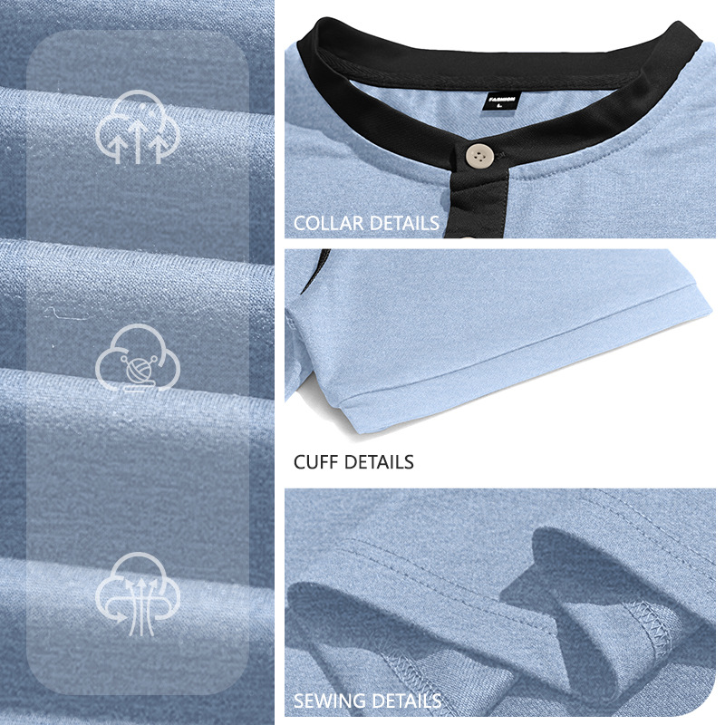 Nuevo transfronterizo Europa y América Amazon verano nuevo hombre botón de cuello de manga corta camiseta polo casual de negocios