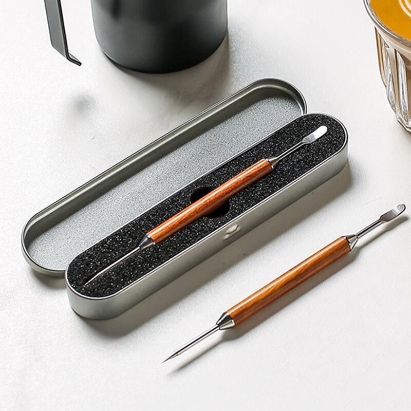 Rosewood Coffee Latte Art Needle, Stainless Steel Carving Needle, Solid Wood Latte Coffee Hook Needle, Fancy Coffee Latte Art Pen Rosewood Coffee Latte Art Needle, Stainless Steel Carving Needle, Solid Wood Latte Coffee Hook Needle, Fancy Coffee Latte Art Pen