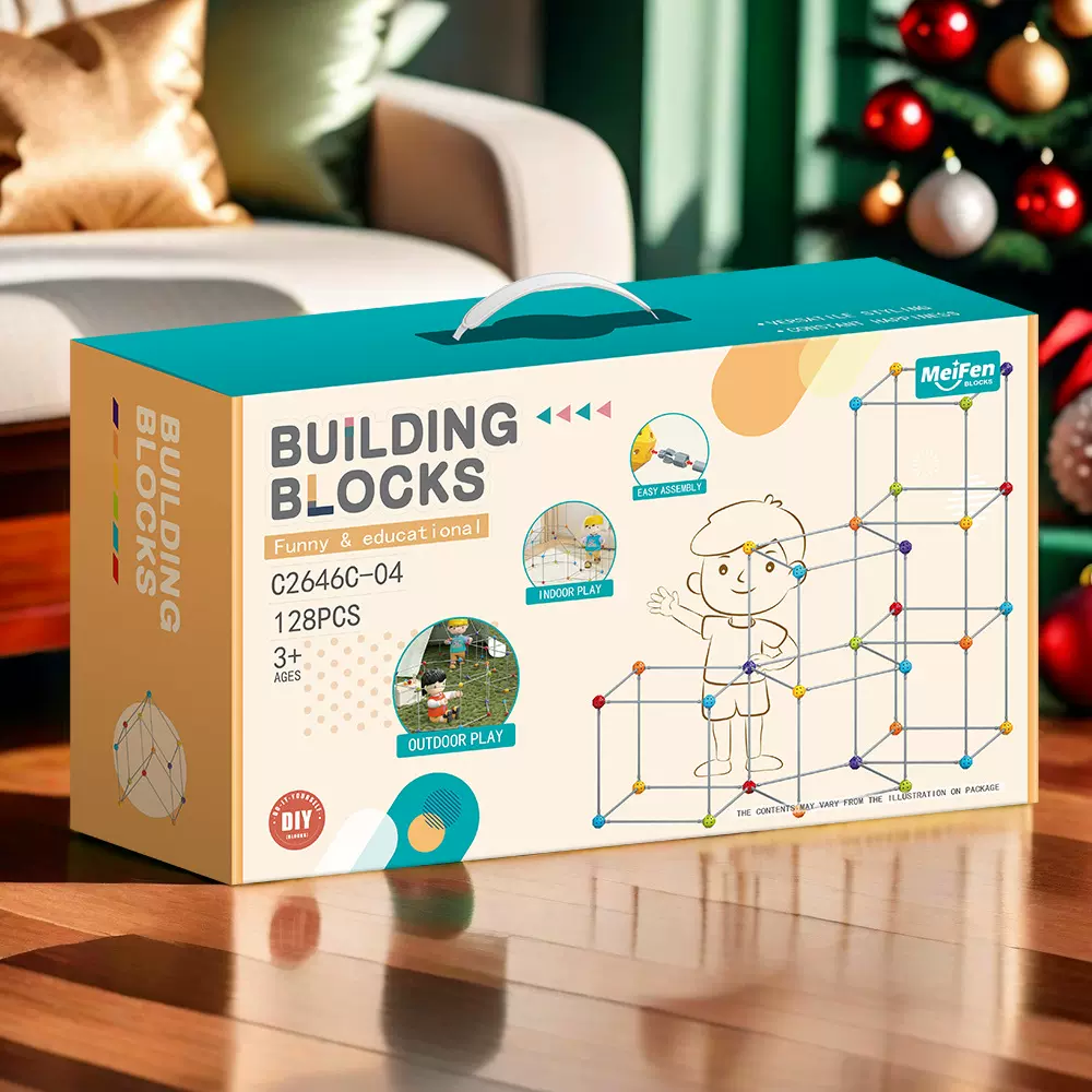 Diy建筑插珠积木 幼儿园4D搭建拼插积木创意玩具批发