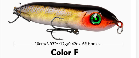 Nuevo cebo de pesca de simulación, cebo de pesca de tiro lejano de doble gancho, cebo de lápiz de tres ganchos, cebo de carretera, cebo falso de pesca con mosca de plástico