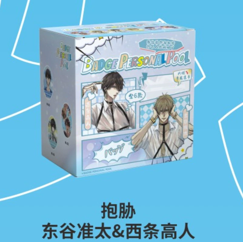 Blind Bag Badge Set (Damai) 58 mm — 6pcs Box, Collectible Anime Character Pins