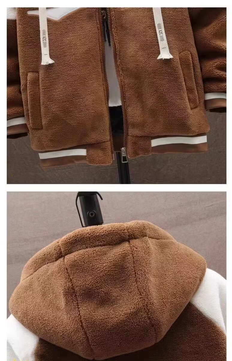 Herren Winterjacke Aus Lammfellimitat Casual Stil Für Herren_voghion.com
