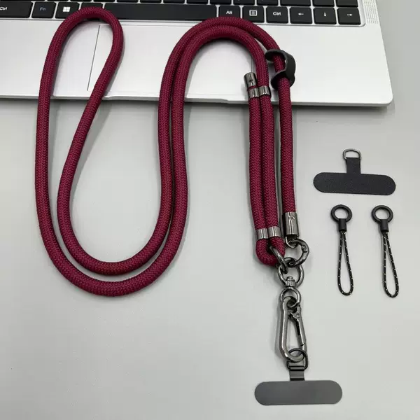 High-End Mobile Phone Lanyard Square Door Buckle Hook Buckle 7.5mm Hanging Bell Flat Wire Spring Ring Figure-Eight Buckle Set Zinc Alloy Accessories