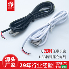 定制黑白灭蚊灯led灯带usb对锡尾厂家单头线烫带卡1米二芯半成品