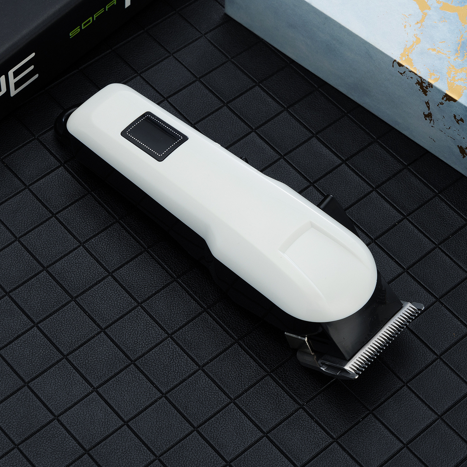 Cortadora de Pelo Recargable con Batería de Litio, Éxito de Ventas Transfronterizo, con Pantalla LCD para Uso Doméstico y en Salón, Cortadora de Pelo Eléctrica Profesional