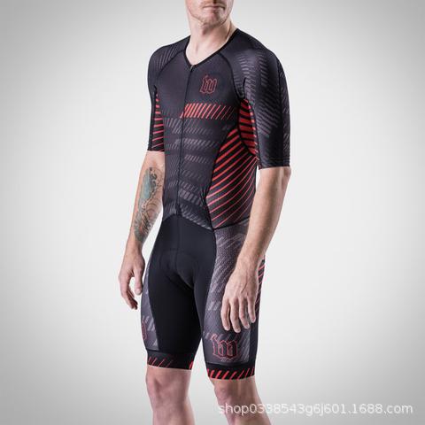 Skin Men's Short-Sleeved Spring and Summer New Cycling Jersey Jumpsuit Breathable