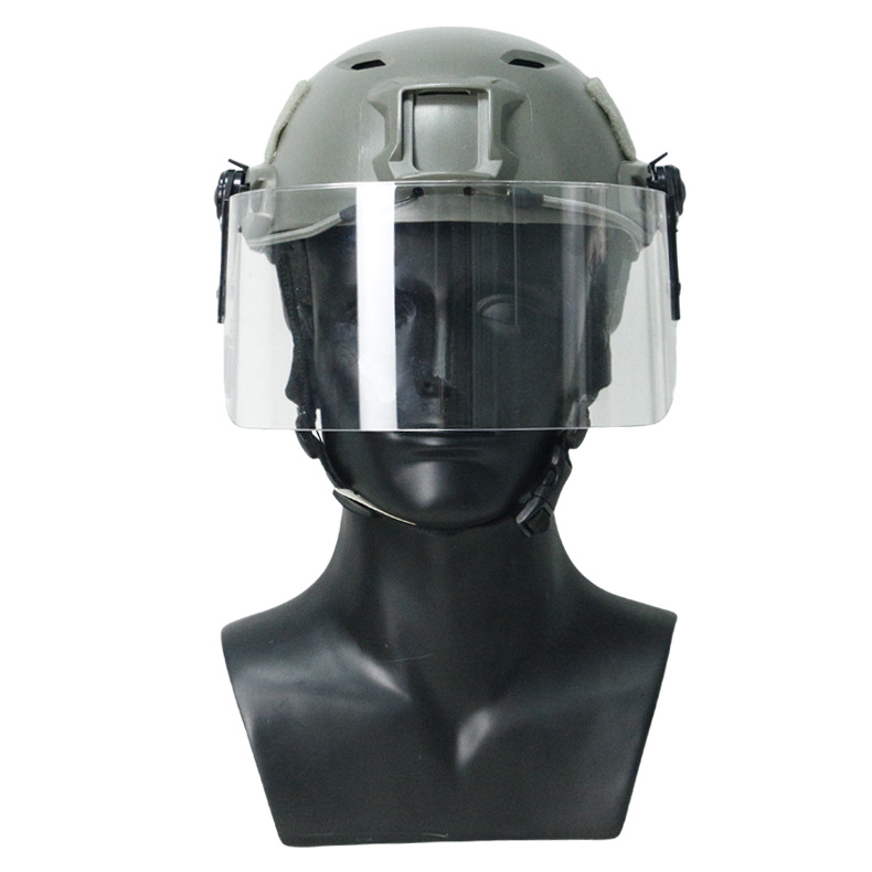 Lentes transparentes a prueba de viento máscaras antidisturbios máscaras de guía FAST máscaras de casco CS protección facial anti-bala anti-golpe