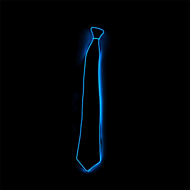 Corbata luminosa EL suministros para Halloween fiesta LED corbata brillante luminiscente al por mayor
