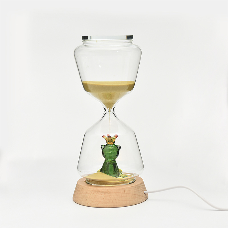 Reloj de arena creativo de 15 minutos animal reloj de arena temporizador estereoscópico decoración del hogar iluminante reloj de arena luz de noche image 5