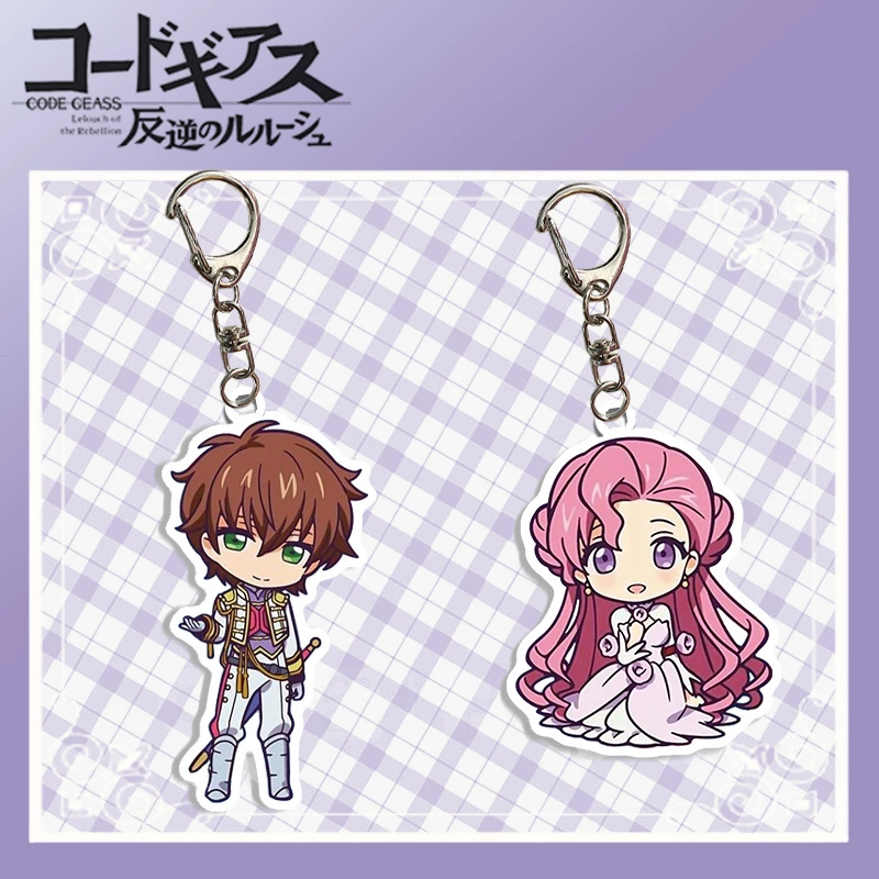 Лелуш злодей Q версия акриловый брелок-ключ bag Pendant аксессуары Euphemia Lelouch CC