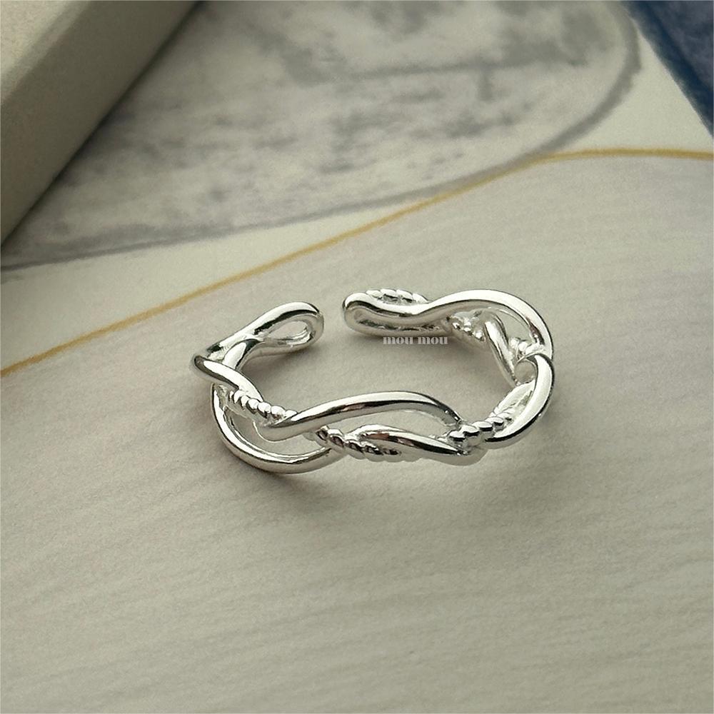 6g Weight Open Rings Classification 1 Piece Quantity Holiday, Travel, Daily Occasion 925 Sterling Silver Material Heart Shape Pattern Women's Gender Casual, Elegant, Streetwear Style 925 Sterling Silver Heart Shape Open Rings 20