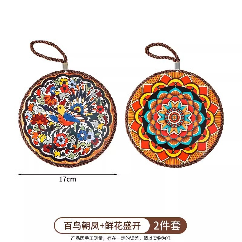 复古隔热垫耐高温砂锅防烫垫珐琅锅垫子陶瓷新中式餐桌防滑餐盘垫|undefined