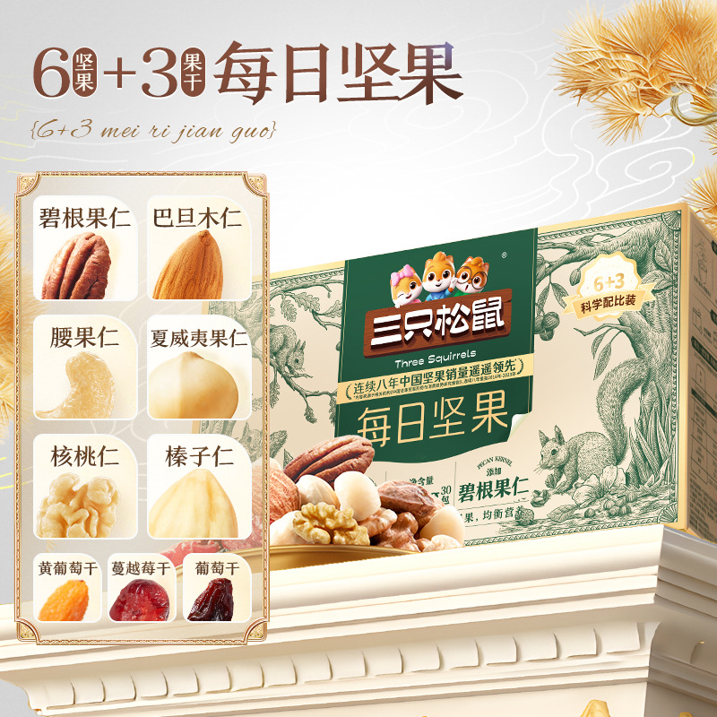 [클래식핫스타일-600g/30팩] 견과류 6종 + 말린과일 3종