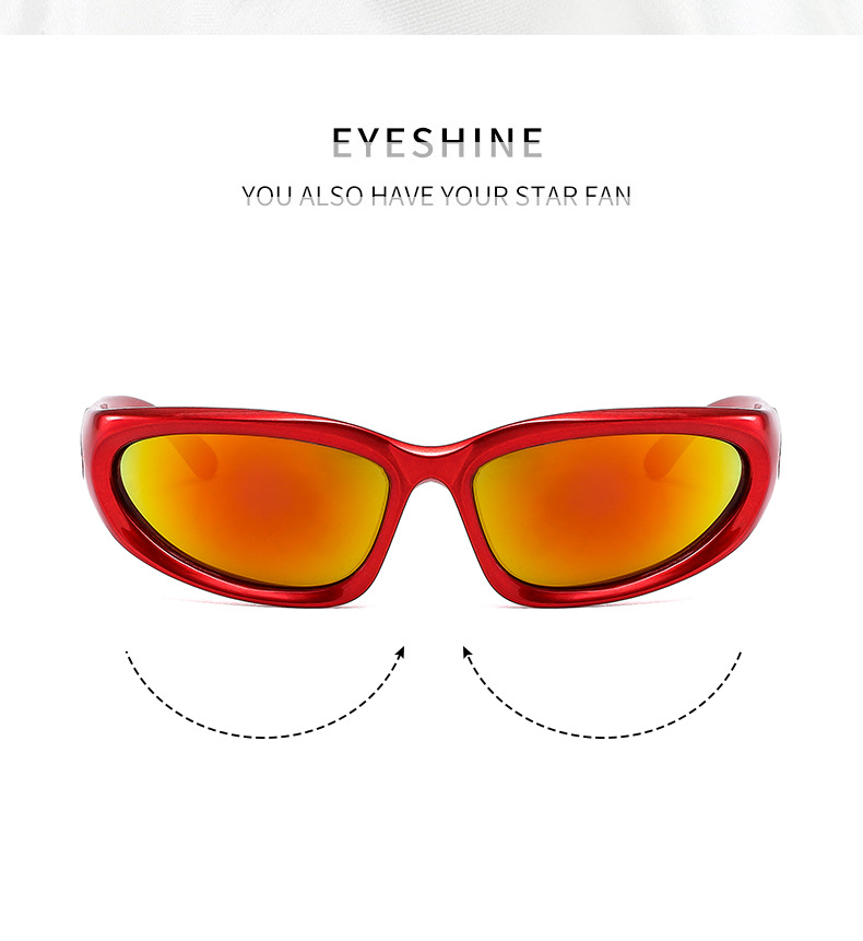 Millennium Future New Y2K Spicy Girl Cycling Punk Sports Network Occhiali da sole rossi Occhiali alla moda da donna_voghion.com