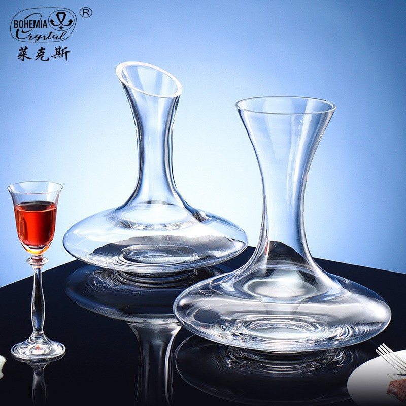 Importación checa sin plomo de cristal de estilo europeo simple de estilo doméstico de decantación ligeramente lujosa diversificación de botellas de vino tinto image 3