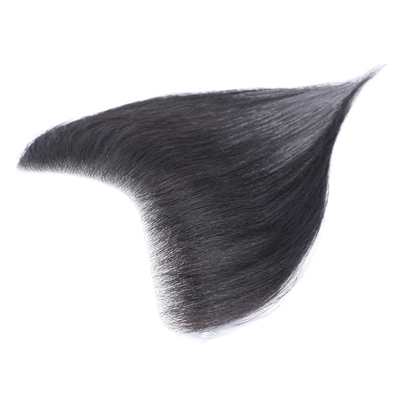 Peluca de cuero cabelludo biológica tejida a mano completa Peluca de cabello para hombres Peluca de cabello real Pieza de reemplazo de cabello de frente de cabeza alta