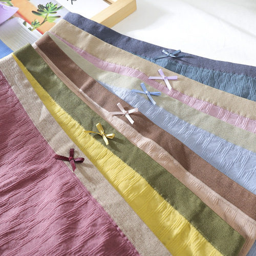 Graphene antibacterial pure cotton breathable girls' briefs new seamless underwear women's mid-waist large size hip lift