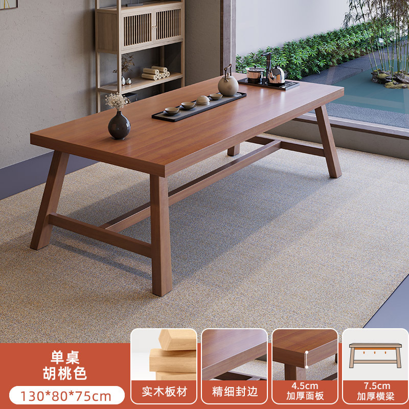 Mesa de té de madera maciza Juego de sillas Mesa en una Mesa de té de cinco sillas Mesa de té 2024 Nuevo apartamento pequeño Balcón Mesa de negociación Mesa de té