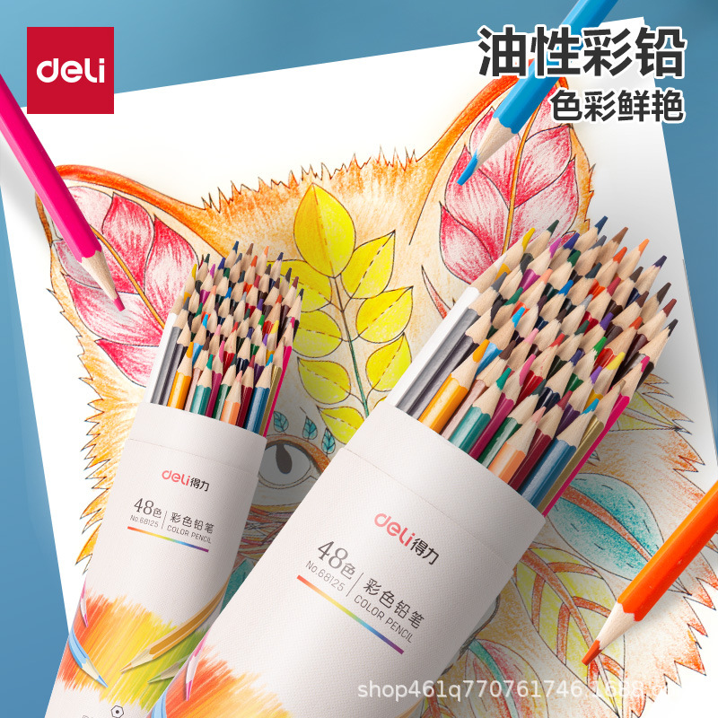 Pintura al óleo de plomo de color de Déli 12 colores 24 colores 36 colores dibujos de arte para estudiantes de escuela primaria
