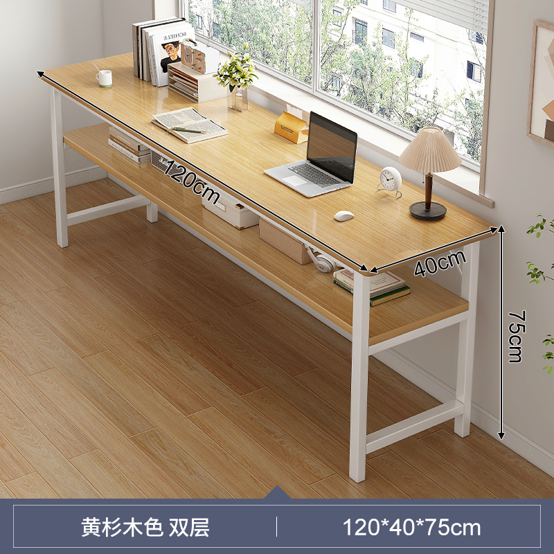 Mesa larga y estrecha mesa de estudio para dos personas mesa de estudio de alquiler simple mesa de trabajo dormitorio contra la pared mesa de computadora