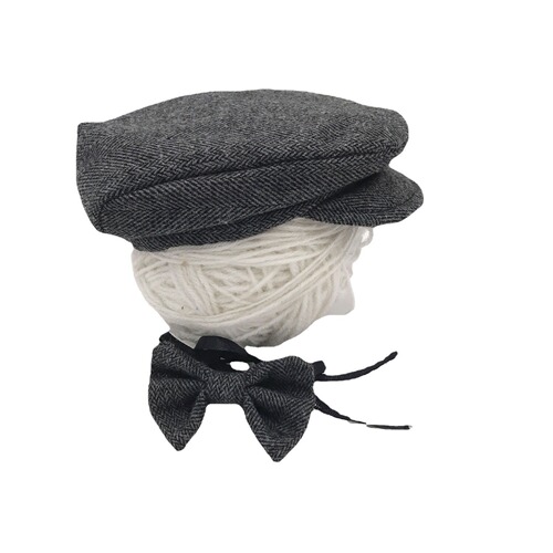 Newborn children's photography clothing hat cross-border supply gentleman bow tie + duck bill hat baby cartoon photo hat