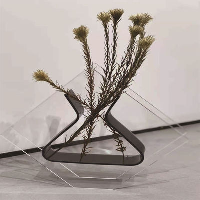 Shenzhen Manufactor Direct sale Acrylic transparent Simplicity vase Open Houses The exhibition hall Decoration Crystal plate Dried flowers Floral organ