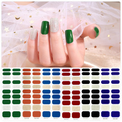 Perfect Gel Nails Nail Art Sticker Bake Light UV Nail Art Sticker European and American Amazon Semi-cured Nail Sticker OEM
