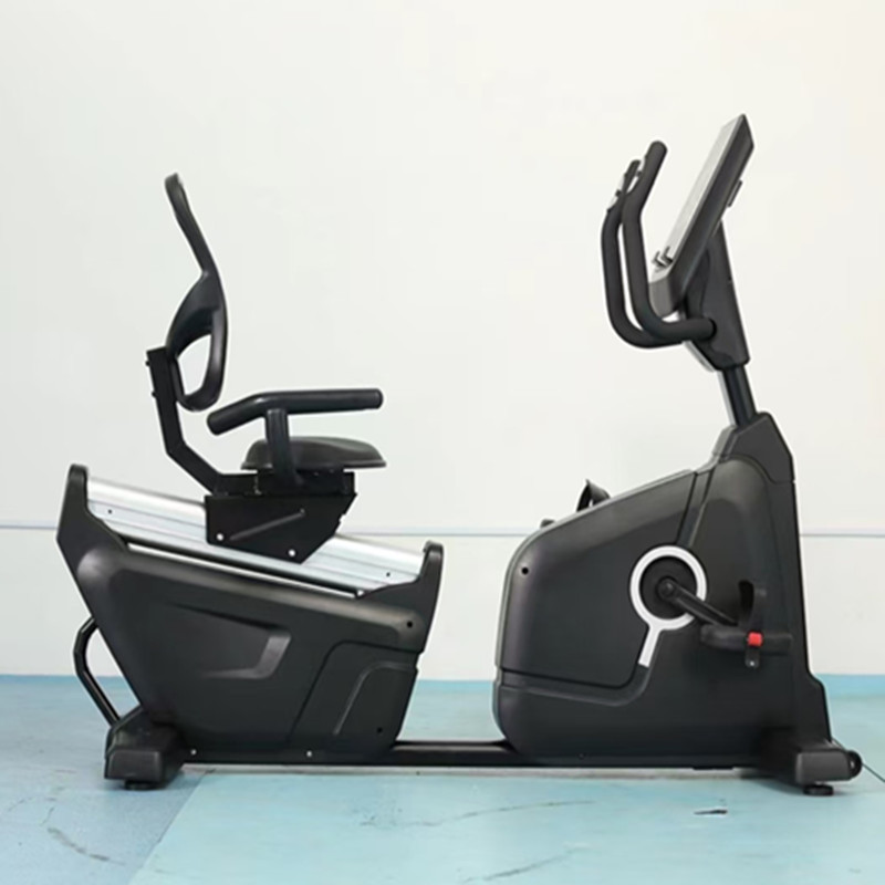 Horizontal Bike Magnetic Control Exercise Bike Multifunctional Fitness Equipment Gym Studio Adjustable Self-Generating Home Aerobic