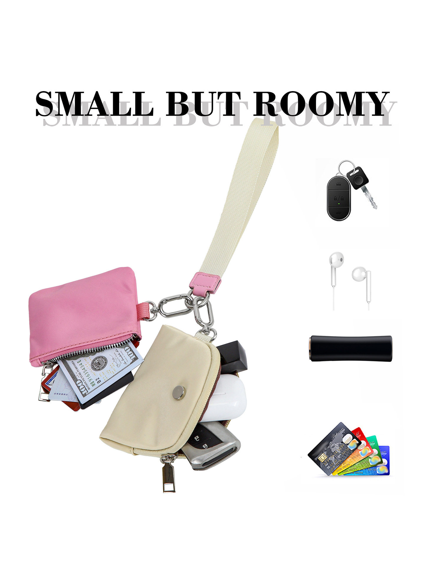 82g Weight Polyester Lining Material Zipper Closure Type Coin Purse Bags Type 1 Piece Quantity Daily Occasion Nylon Material Solid Color Pattern All Seasons Season Unisex Gender Simple Style Style Semicircle Shape Pink + White Black Black Gray Nylon Solid Color Semicircle Clutches 18
