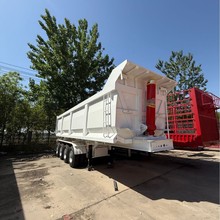 出口4轴后翻半挂车煤炭砂石料运输挂车厢式自卸 车；拖车，矿山自