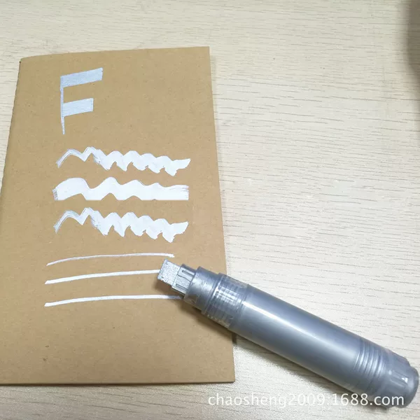 Square-tip industrial paint marker, quick-drying, strong coverage, waterproof, wide-tip paint marker, non-fading, large marker