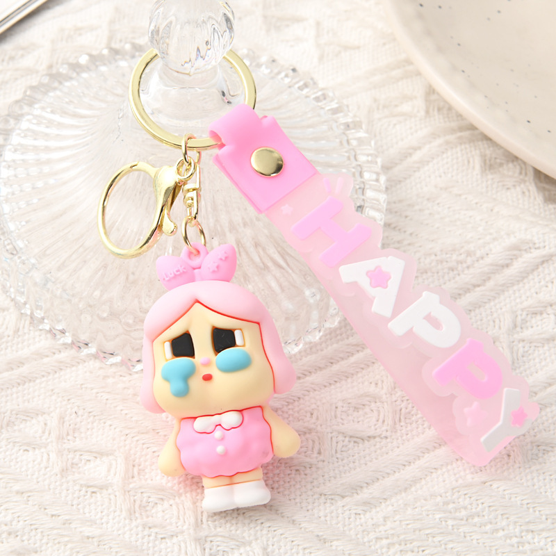 Muñeca de dibujos animados goteo llavero bolsas escolares exquisitas para hombres y mujeres colgantes para agarrar muñecas colgantes para el mercado nocturno regalos al por mayor