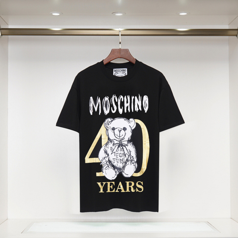 2025 春夏新作メンズカジュアルラウンドネック半袖 T シャツ中空刺繍クマ文字ルーズで多用途|undefined
