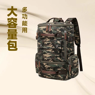 跨境帆布包男士双肩包手提电脑双肩包户外迷彩行李背包学生旅行包