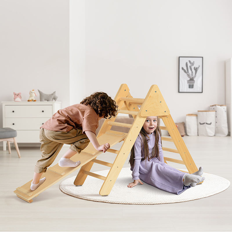 Wooden climbing frame for early age