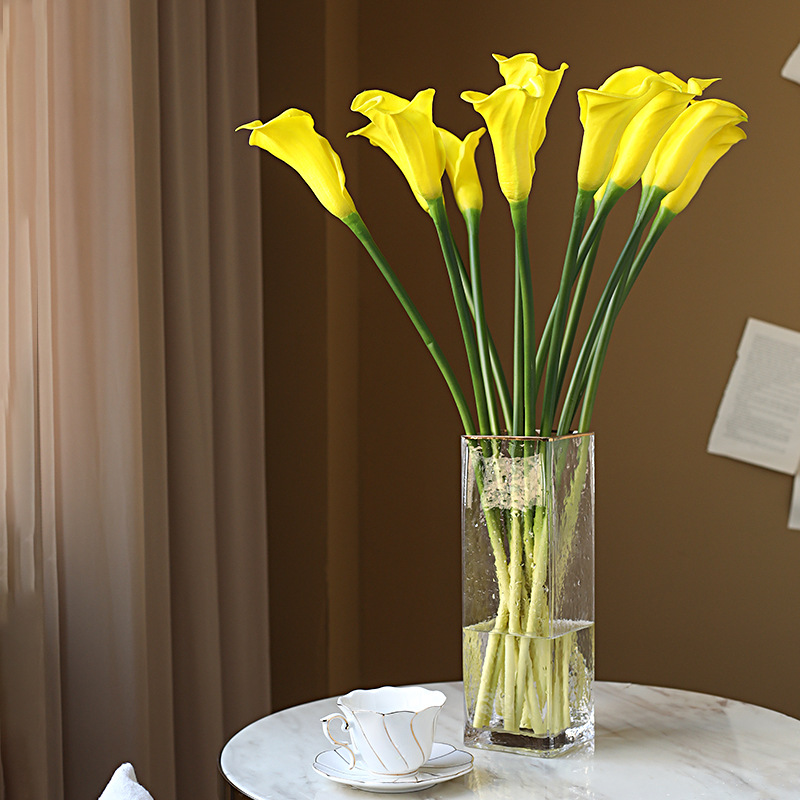 大號馬蹄蓮仿真花手感PU家居客廳擺件餐桌電視櫃裝飾假花輕奢擺設