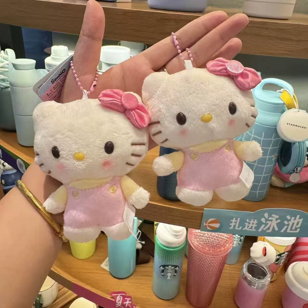 Плюшевый брелок (Sanrio) Hello Kitty, плюшевая кукла-талисман, размеры 10–16 см