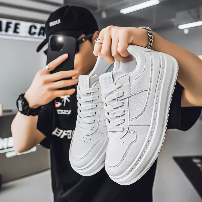 2025新款男式小白鞋厚底增高男鞋潮流运动休闲板鞋男一件代发FA20