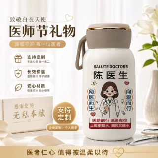 医师节伴手礼保温杯礼盒免费刻字送医生医护人员员工实用小礼品