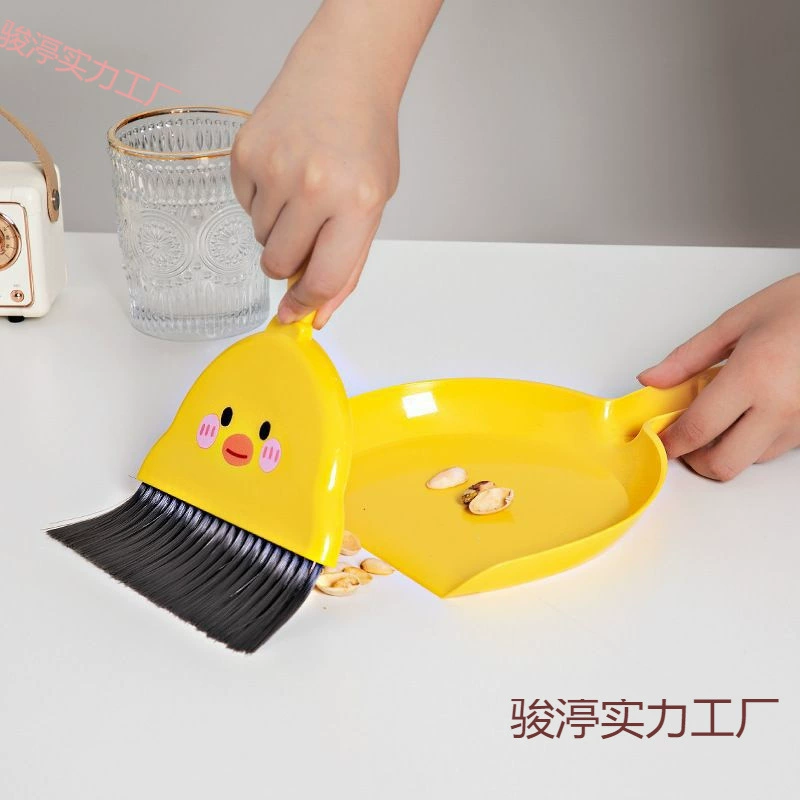 Broom, dustpan, table set for home use, children's cartoon small garbage can